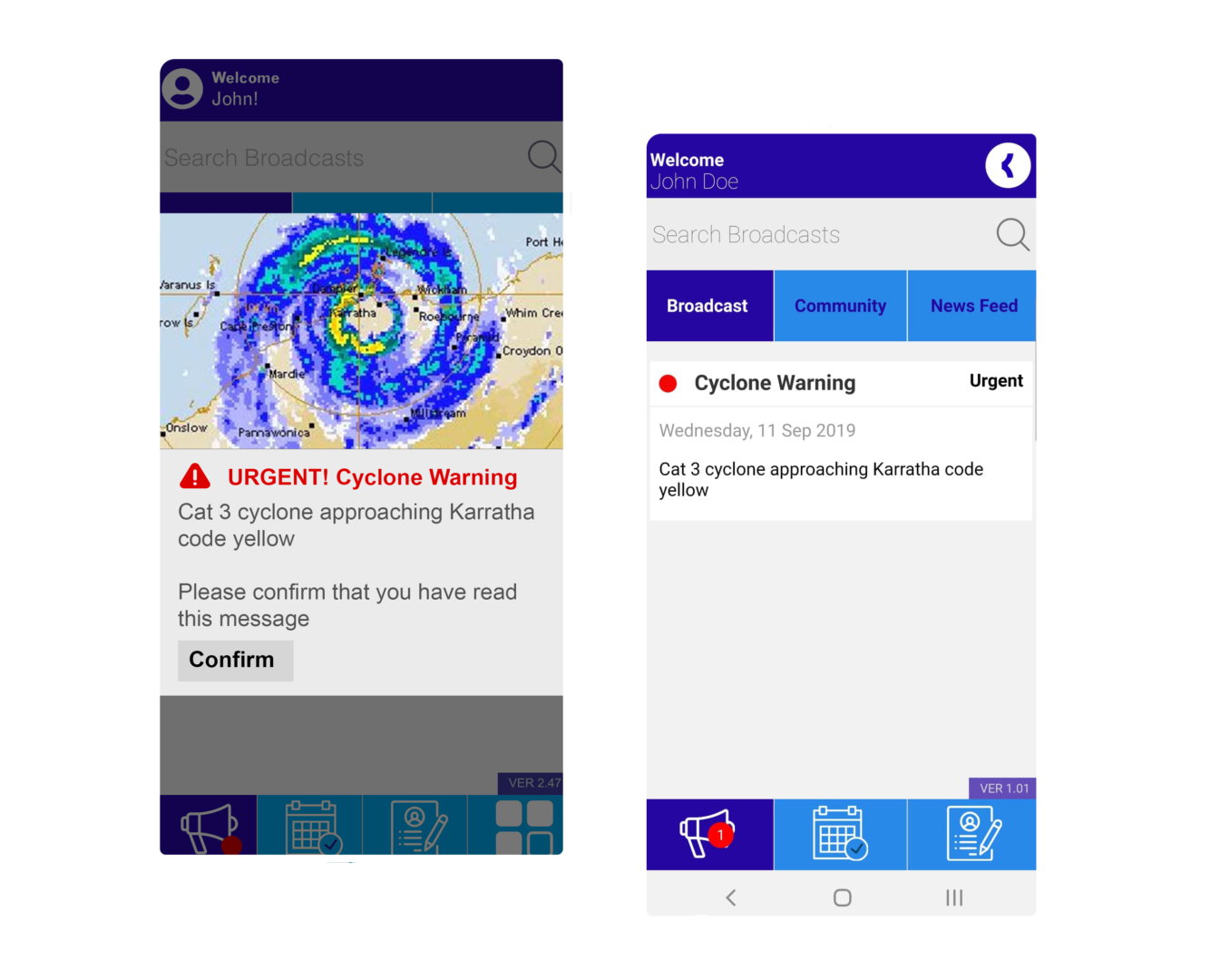 TOKN Broadcast Messaging Service