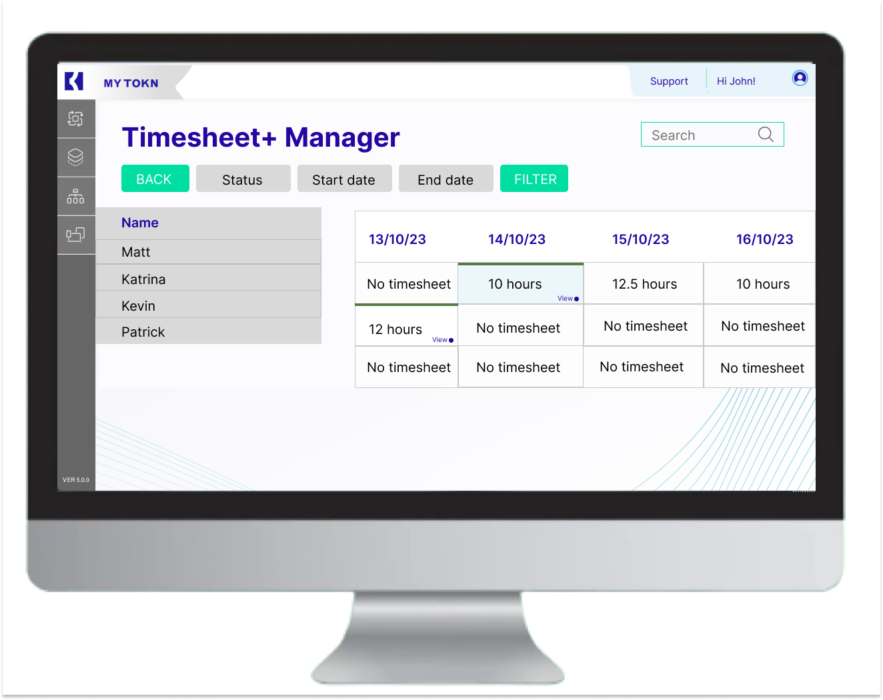 Timesheet+ App: Employee Time Tracking Software | TOKN